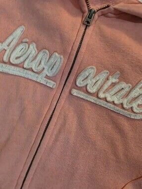 Aeropostale Y2K Classic Felt Logo Hooded Sweatshirt (SM)